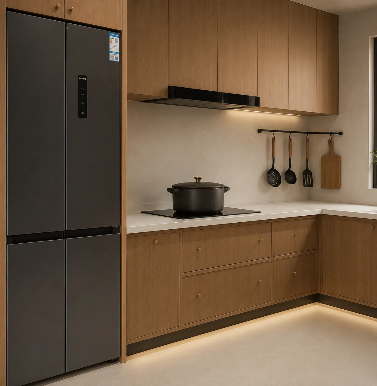 Wood kitchen cabinet fronts and matching cabinet hardware