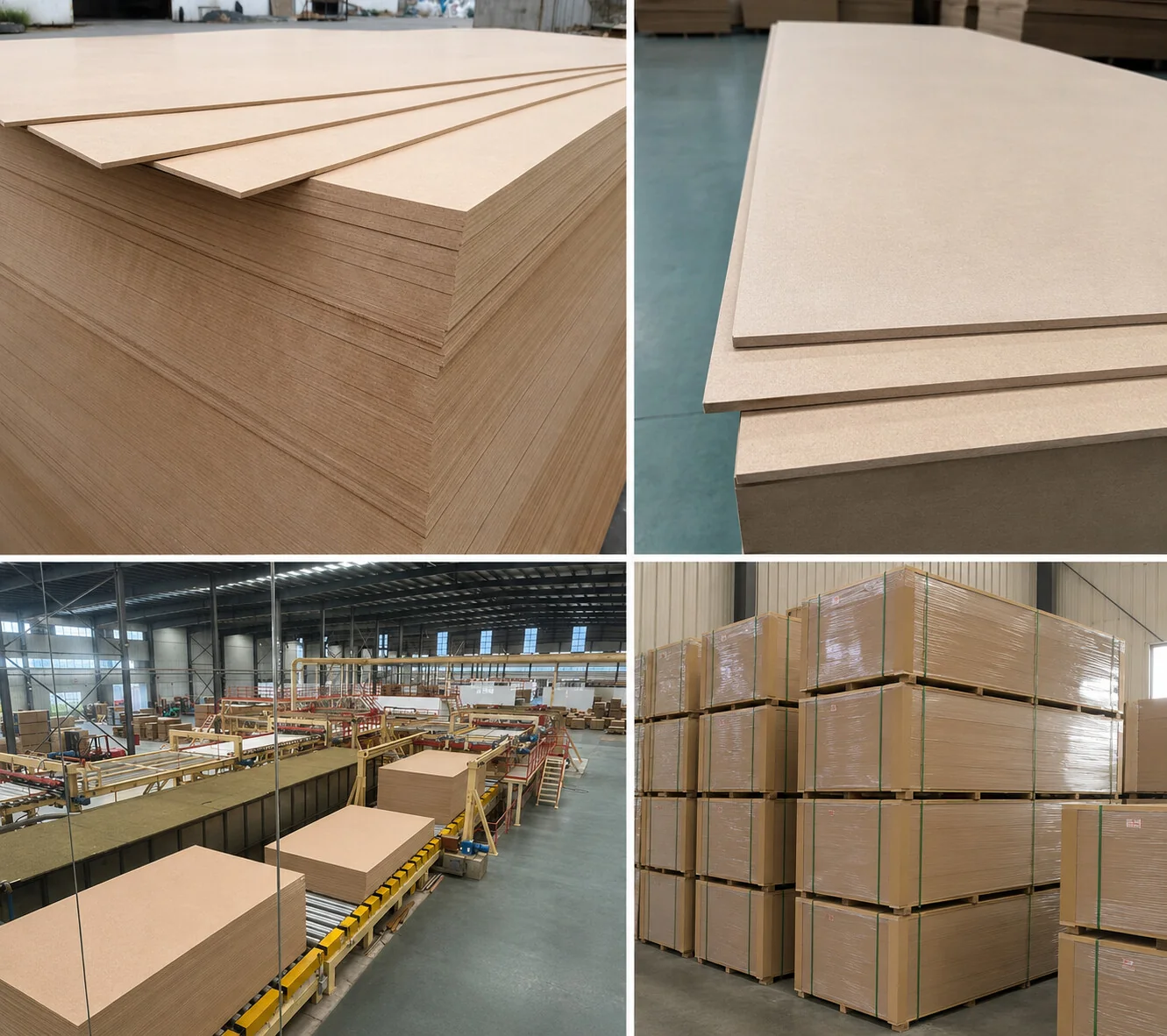 7x12 ft jumbo size MDF panels in factory and warehouse scenes