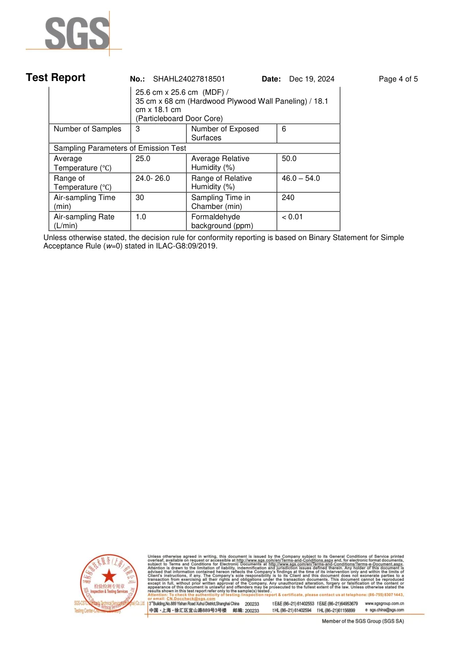 SGS test report preview page 4