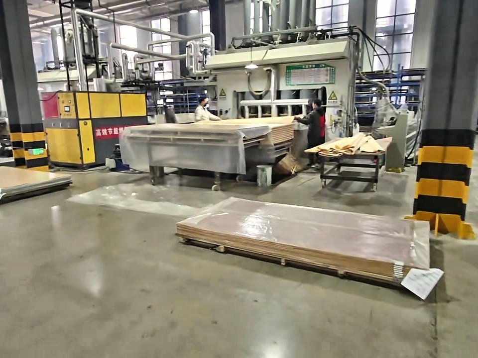 Hot press machine production line