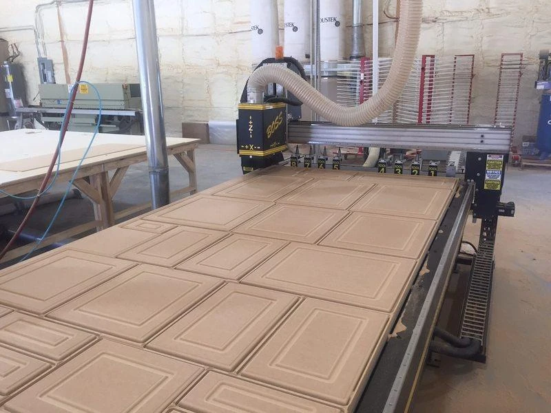 CNC machining of decorative profiles in an MDF sheet