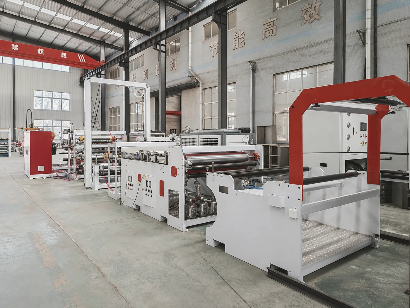 PET decorative panel production line